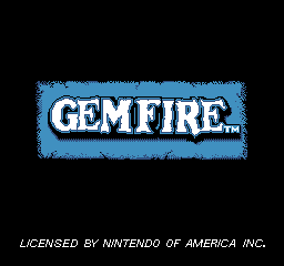 Gemfire title screen for NES